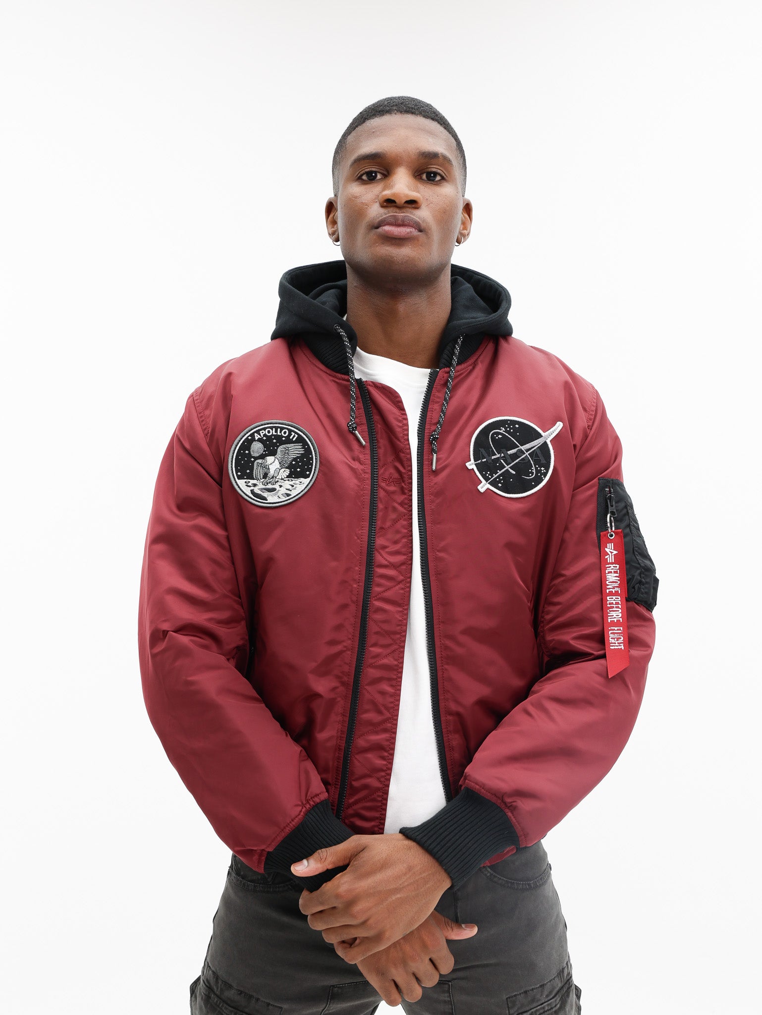 Alpha Jacket Ma-1 Vf Dark Side Reflective Burgundy
